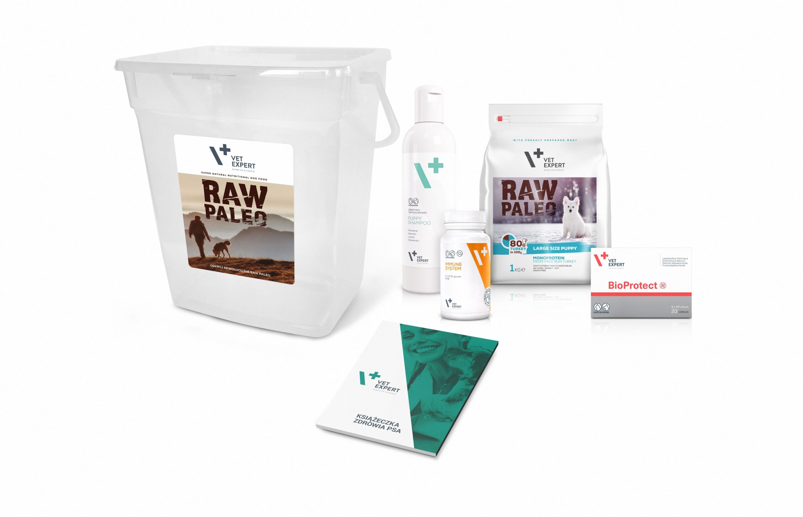 VetExpert Raw Paleo Large Breed Puppy Starter Kit Premium getreidefreies Hundefutter, Alleinfuttermittel, Trockenfutter, Nassfutter, Hundebedarf, Hundenahrung, Hundeernährung
